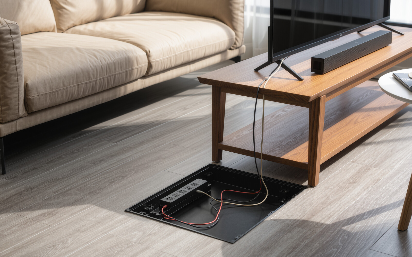 illustrative visual: Cable-management box