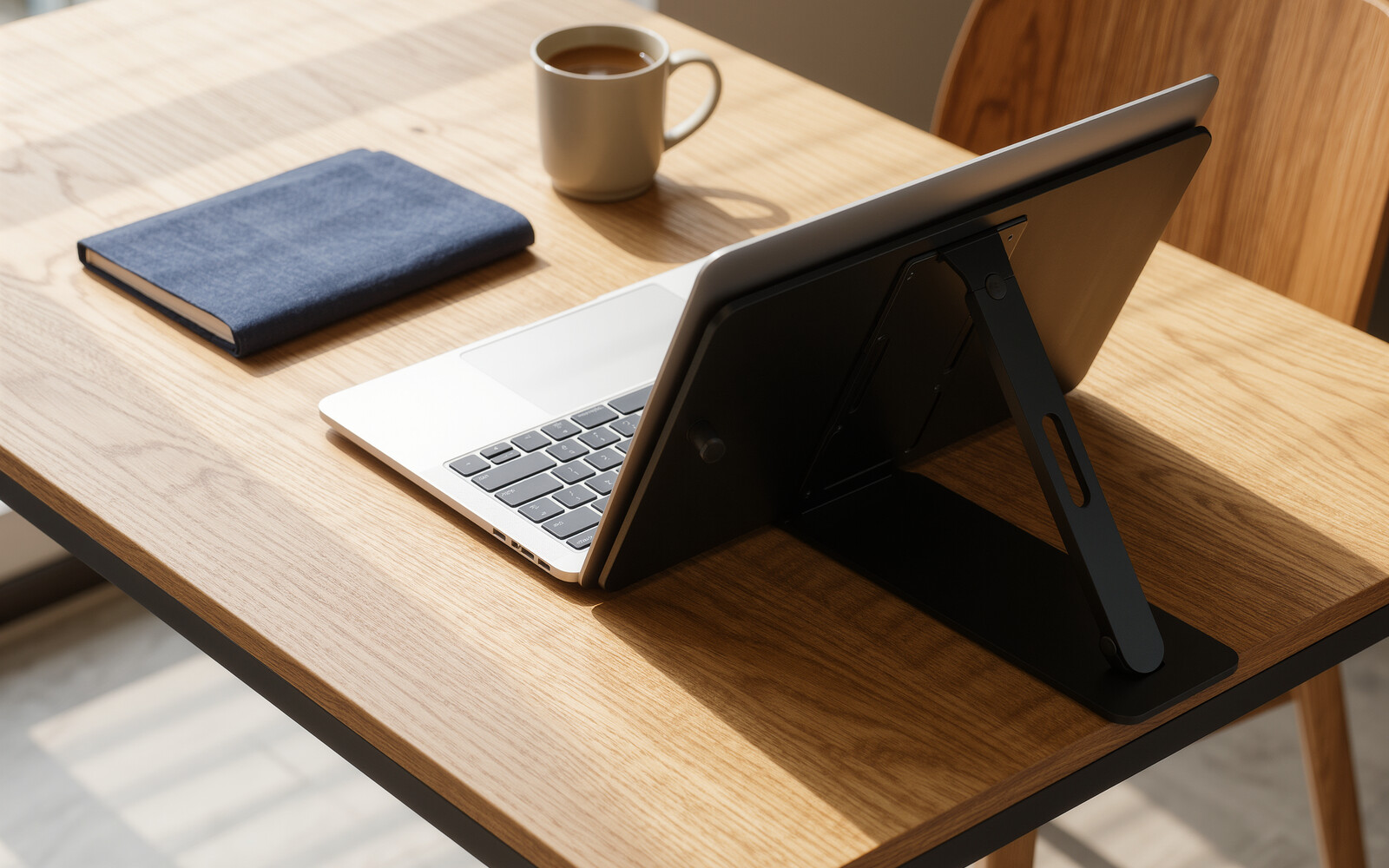 illustrative visual: Vertical laptop stand