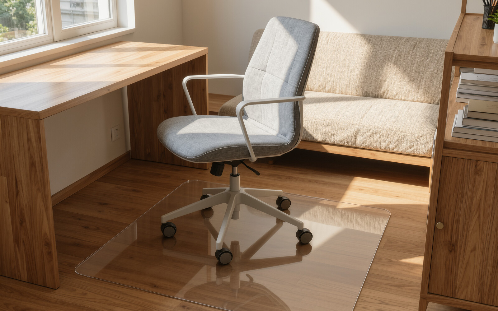 illustrative visual: Compact chair mat