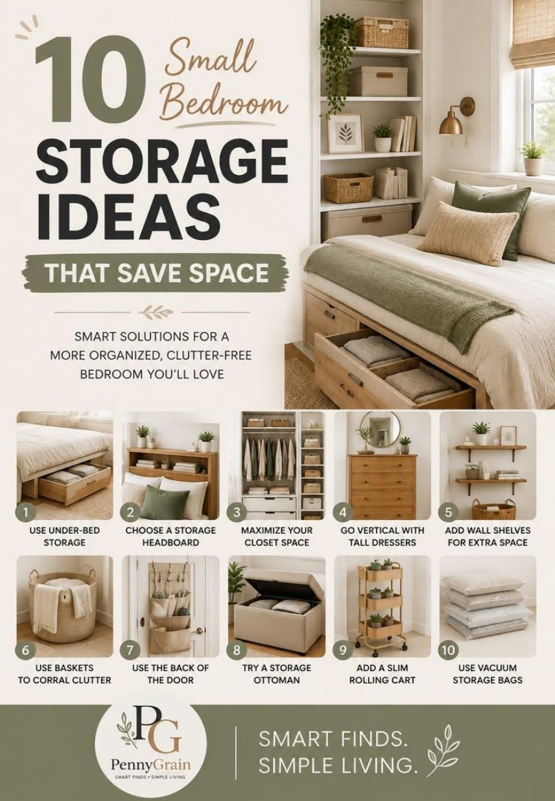 10 Small Bedroom Storage Ideas