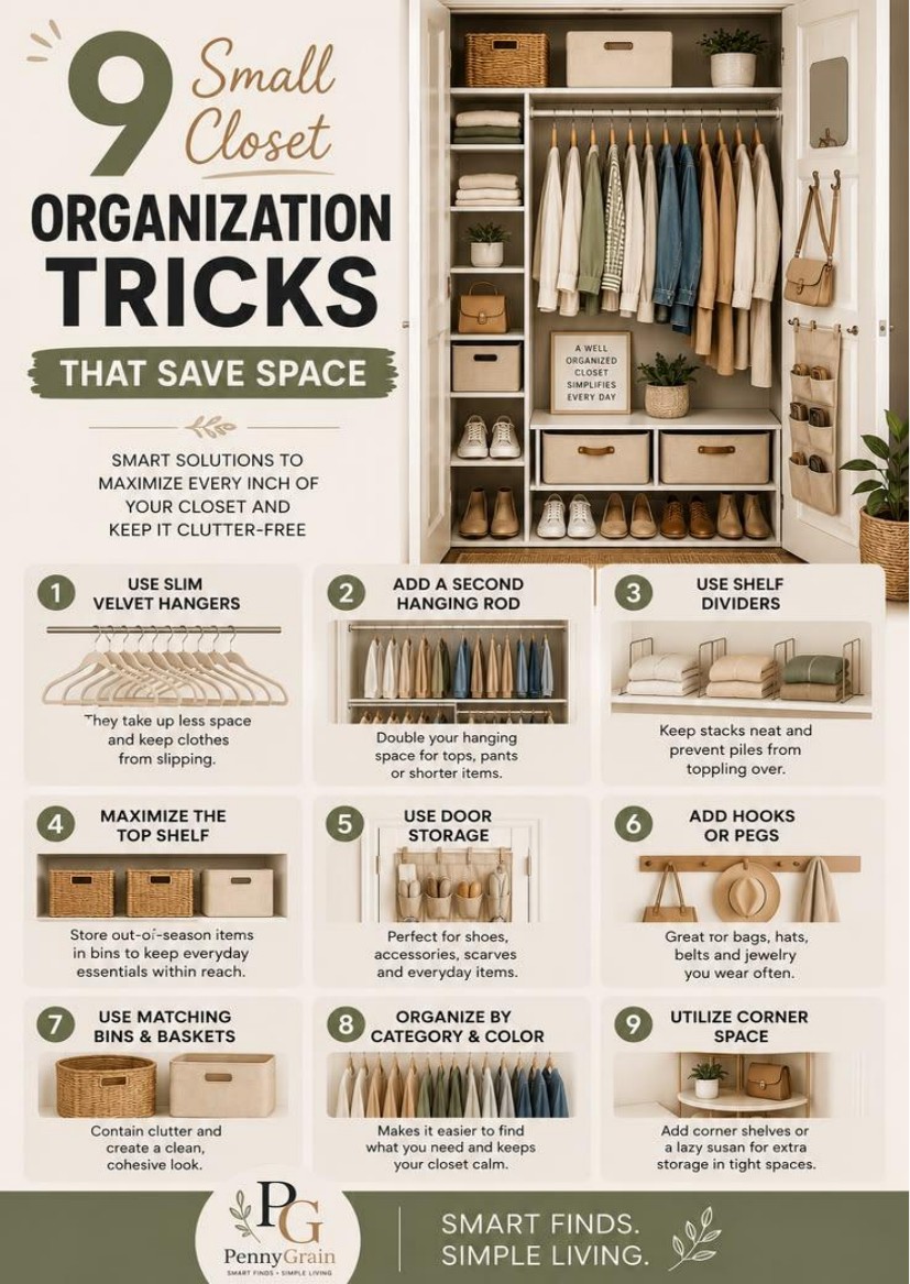 9 Small Closet Organization Tricks