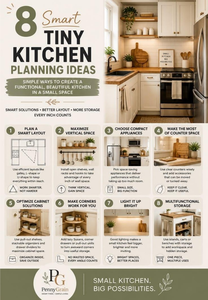 8 Smart Tiny Kitchen Planning Ideas