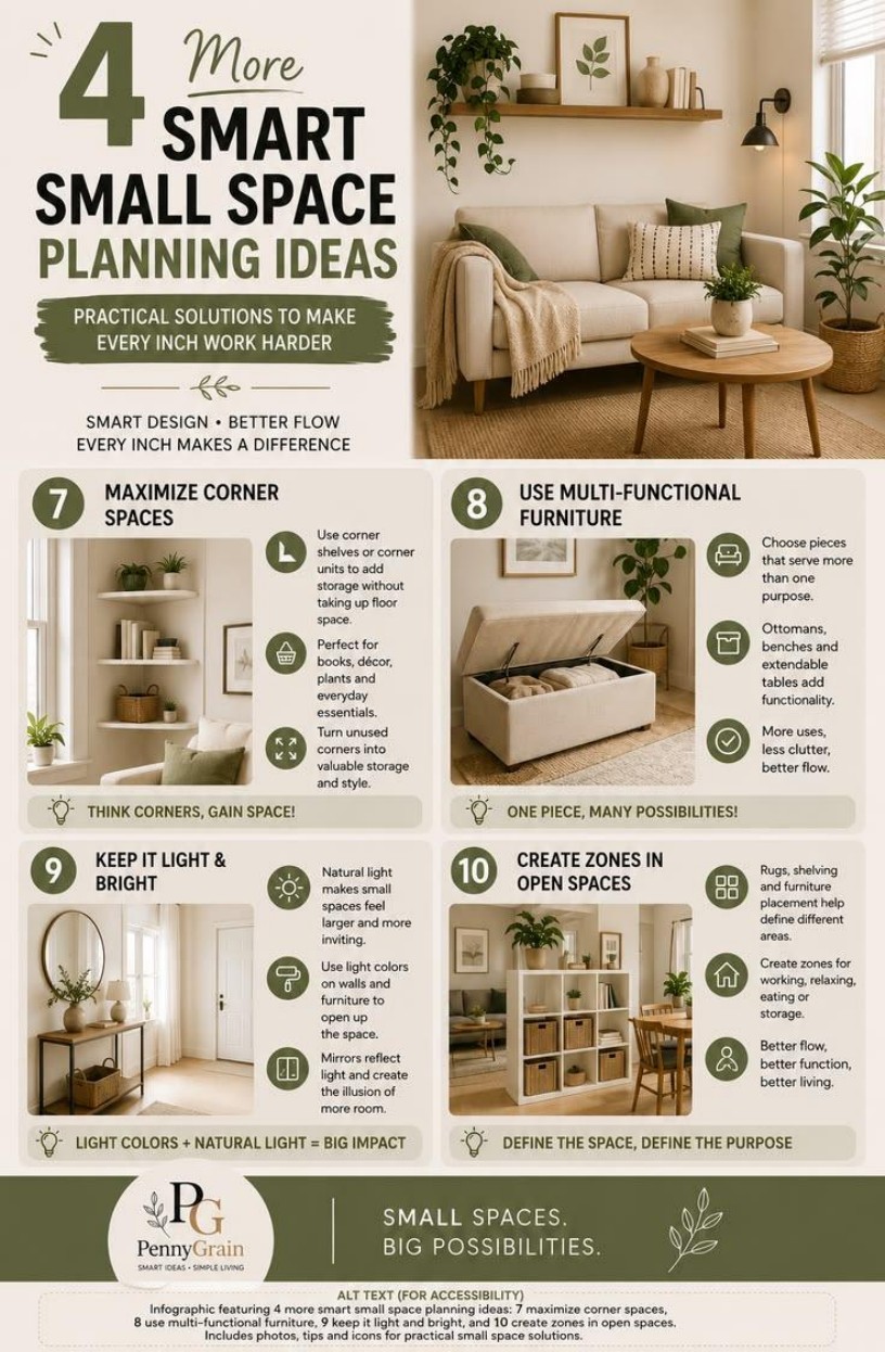 4 More Smart Small Space Planning Ideas