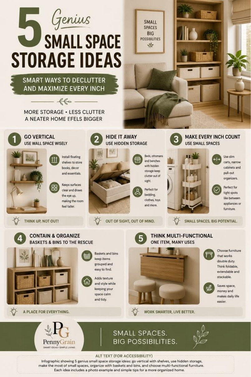 5 Genius Small Space Storage Ideas