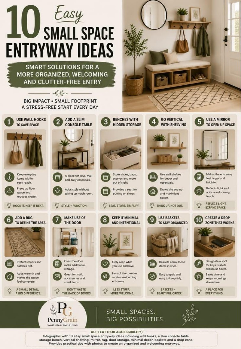 10 Easy Small Space Entryway Ideas